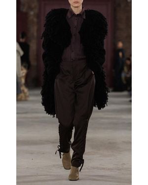 DIOTIMA Piriz Textured Mohair-Blend Coat - Black