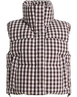 CORDOVA Cormet Gingham Ski Vest - Brown