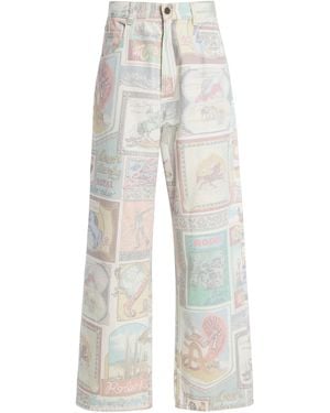 ALÉMAIS Andie Rigid Mid-Rise Straight-Leg Jeans - White
