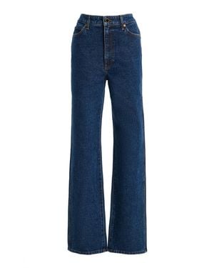 KHAITE Danielle Stretch High-Rise Stovepipe Jeans - Blue