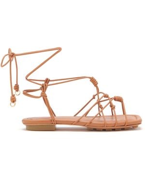 Ulla Johnson Freya Knotted Leather Sandals - Pink