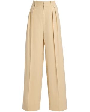 Kallmeyer Aiden High-Rise Pleated Pants - Natural