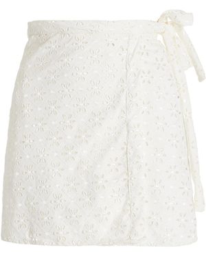 Juillet Broderie Anglaise Wrap Skirt - White