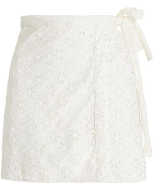 Juillet Broderie Anglaise Wrap Skirt - White
