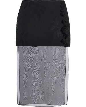 Kallmeyer Seema Eyelash Jacquard Layered Maxi Skirt - Black