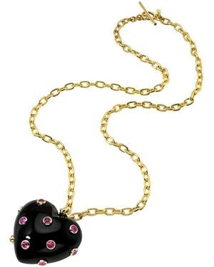 Rachel Quinn 14K Onyx And Sapphire Pendant - White