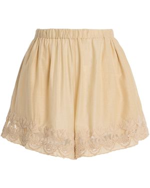 All That Remains Evelyn Cotton-Silk Shorts - Natural