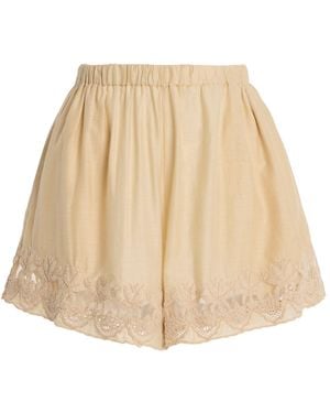 All That Remains Evelyn Cotton-Silk Shorts - Natural