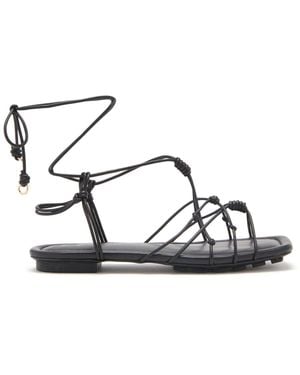 Ulla Johnson Freya Knotted Leather Sandals - Black