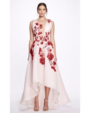 Marchesa Embroidered Silk Gown