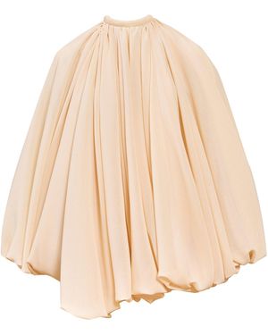 YASSMIN SALEH Quietude Silk Mini Dress - Natural