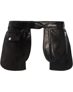 Brandon Maxwell The Dallas Leather Pocket Belt - Black