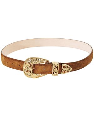 DEHANCHE Versaille Suede Belt - White