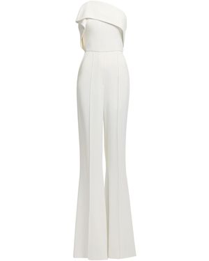 Elie Saab Asymmetrical Fold Over Top Jumpsuit - White