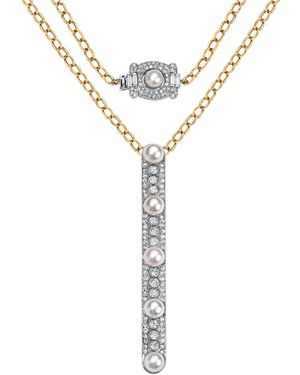 Mindi Mond New York Pearl Diamond Bar Necklace - Blue