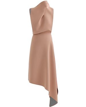 Maticevski Lash Asymmetric Midi Dress - Natural