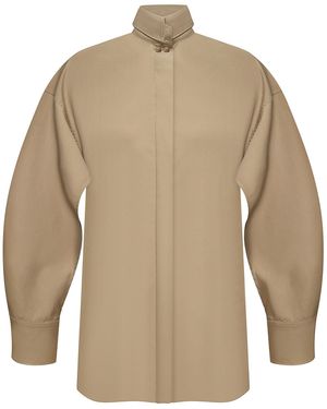 DI STAVNITSER Milena Cotton-Blend Shirt - Natural