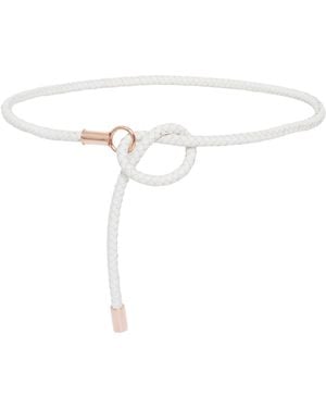 Gabriela Hearst Rope Leather Belt - White