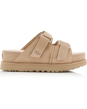 UGG Goldenstar Hi Sheepskin Slide Sandals - Natural