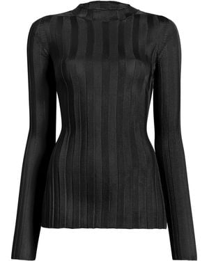 KHAITE Cosette Ribbed-knit Top - Black