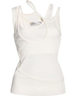 Christopher Esber Layered Asymmetric Jersey Tank Top - Natural
