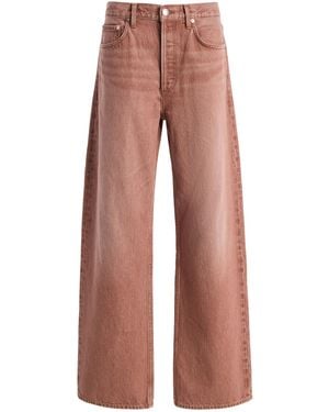Agolde Arc Rigid Mid-rise Bow-leg Jeans - Red