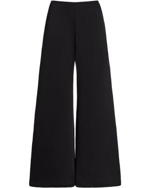 Leset Barb Satin Wide-leg Trousers - Black