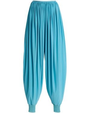 Ashlyn Grayson Gathered Jersey Pants - Blue