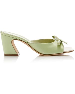 IZIE Exclusive Riviera Chester Satin Mules - Green