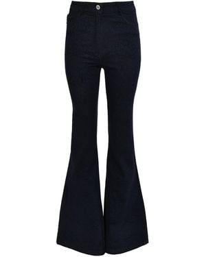 Francesca Miranda Exclusive Nerea Flared Cotton Pants - Blue