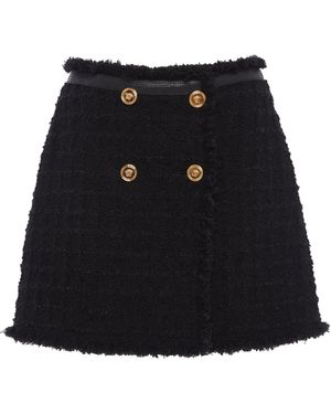 Versace Tweed Mini Skirt - Black