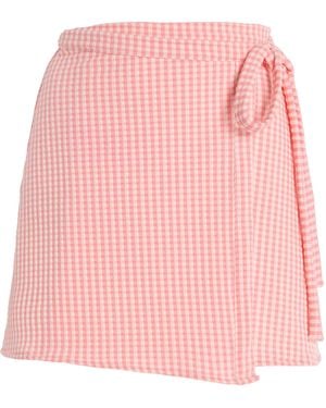 Juillet Gingham Wrap Skirt - Pink