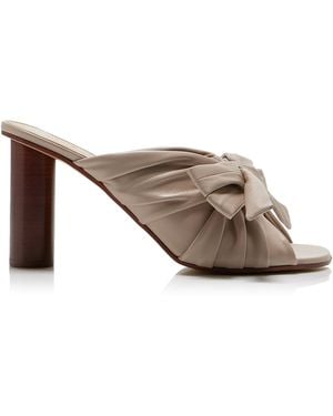 JW Anderson Bow-detailed Leather Sandals - Brown