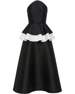 Greta Constantine Cormorant Strapless Silk-Blend Maxi Dress - Black