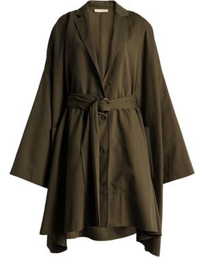 Ulla Johnson Margaux Belted Cotton-Twill Coat - Green
