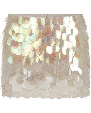 ILA THE BRAND Lilia Sequined Mini Skirt - White