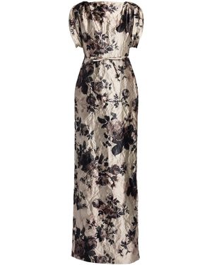 Erdem Textured Satin Gown - White