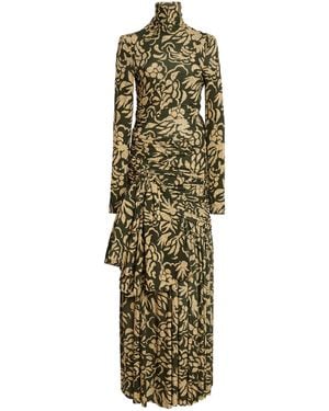 Ulla Johnson Katy Draped Jersey Maxi Dress - Green