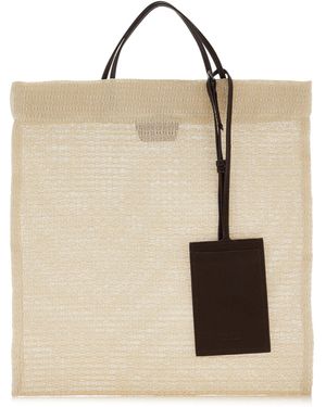 The Row Barn Woven Mini Tote Bag - White