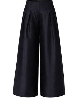 Chan Luu Techno Taffeta Ultra Wide-Leg Trousers - Blue