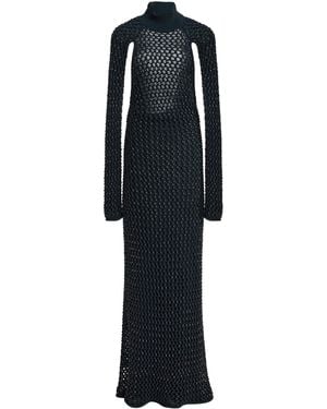 DIOTIMA Femme Embellished Cotton-Blend Gown - Black