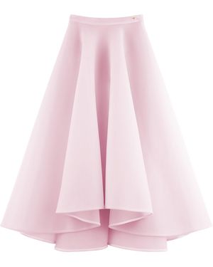 ARAKII Scuba Ruffled Midi Skirt Exclusive - Pink