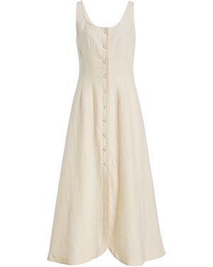 DL1961 Montauk Sleeveless Linen Maxi Dress - White