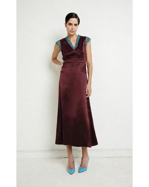Franchise Lisette Silk Midi Dress - Red