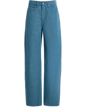OSSOU Rider Rigid Mid-rise Wide-leg Jeans - Blue