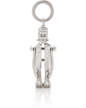 Prada Frankenstein Silver-tone Keychain - Metallic