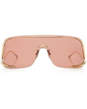Loewe Shield Mask-Frame Metal Sunglasses - Pink