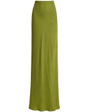 Christopher John Rogers Wiggle Dot Jacquard Maxi Skirt - Green