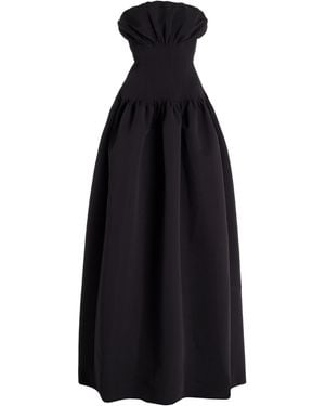 Maison Rabih Kayrouz Strapless Faille Maxi Dress - Black