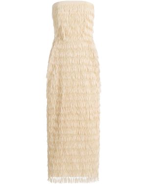 Maticevski Marigold Fringed Maxi Dress - Natural